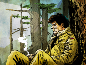 Illustration mit Textmarker auf Künstlerkarton