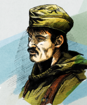 Illustration mit Textmarker auf Künstlerkarton