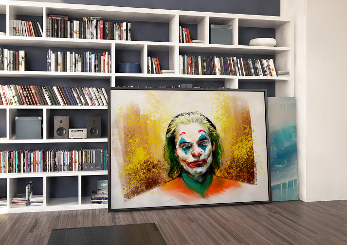 Joker: digitale Illustration, Kunstdruck auf Leinwand